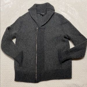 Express Men’s Wool Zip-Up Sweater-Large